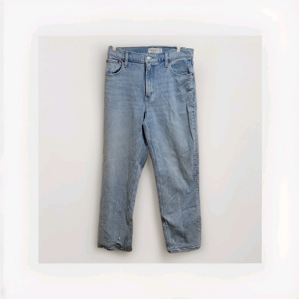 Abercrombie & Fitch 90s Straight Ultra High Rise Jeans Women's 29 Short Light Wa